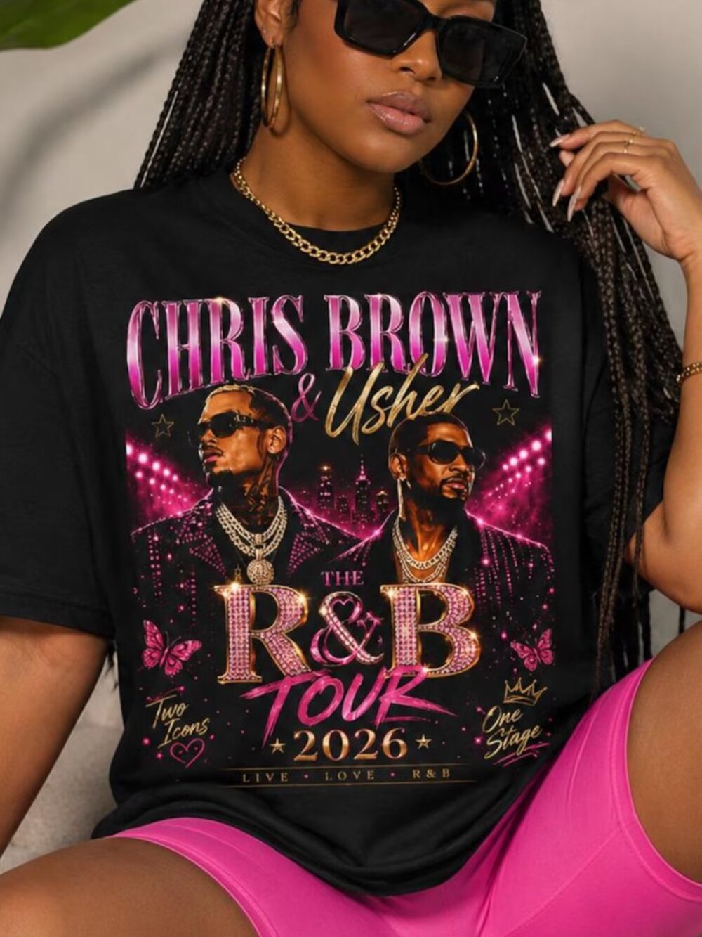 Chris Brown and Usher R&B Tour 2026 Shirt
